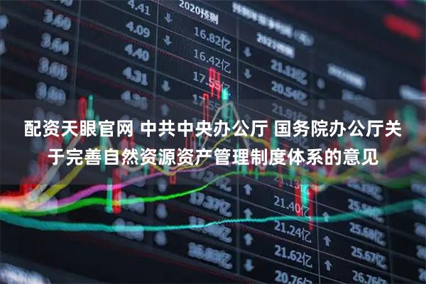 配资天眼官网 中共中央办公厅 国务院办公厅关于完善自然资源资产管理制度体系的意见